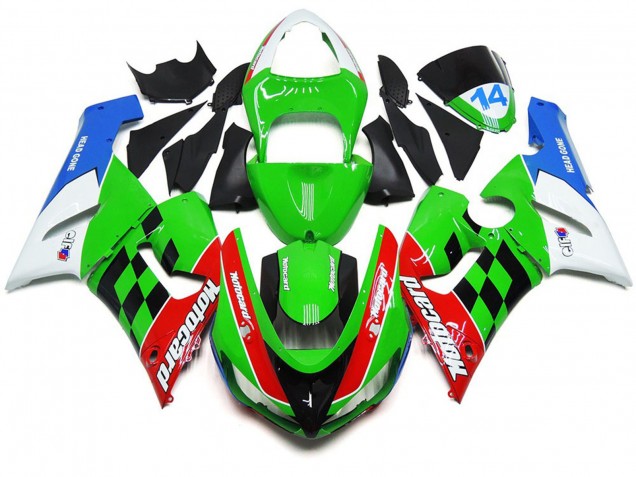 2005-2006 Multi Color Check ZX6R Fairings