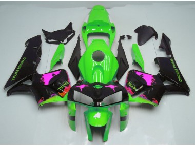 2005-2006 Pink Splatter on Green CBR600RR Fairings