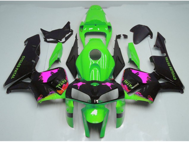2005-2006 Pink Splatter on Green CBR600RR Fairings
