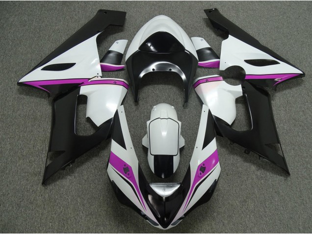 2005-2006 Pink White and Black ZX6R Fairings 2005-2006 Pink White and Black ZX6R Fairings