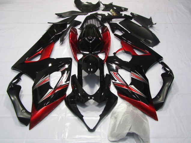 2005-2006 Red and Black Flare GSXR 1000 Fairings 2005-2006 Red and Black Flare GSXR 1000 Fairings