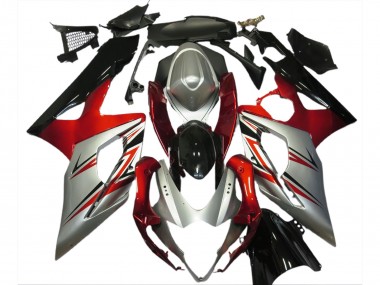 2005-2006 Red and Silver GSXR 1000 Fairings