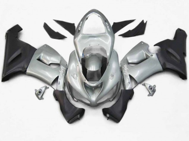 2005-2006 Silver Black Matte ZX6R Fairings 2005-2006 Silver Black Matte ZX6R Fairings