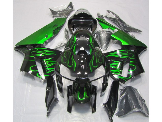 2005-2006 Vibrant Green Flame CBR600RR Fairings