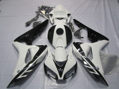 2006-2007 Black and White OEM Style No Decals CBR1000RR Fairings