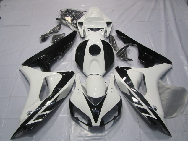 2006-2007 Black and White OEM Style No Decals CBR1000RR Fairings