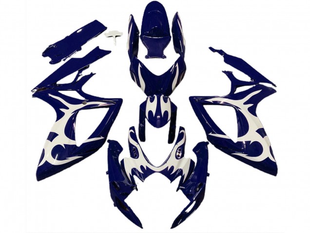 2006-2007 Dark Blue & White Design GSXR 600-750 Fairings 2006-2007 Dark Blue & White Design GSXR 600-750 Fairings