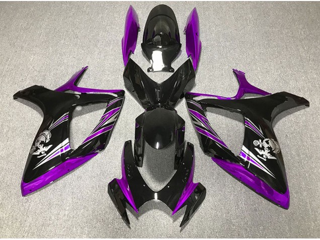 2006-2007 Gloss Purple and Black Design GSXR 600-750 Fairings