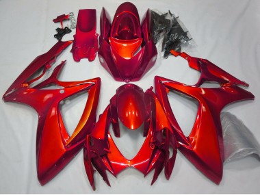 2006-2007 Gloss Red Plain GSXR 600-750 Fairings