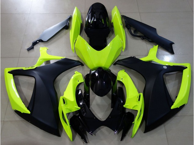 2006-2007 Gloss Yellow & Black GSXR 600-750 Fairings
