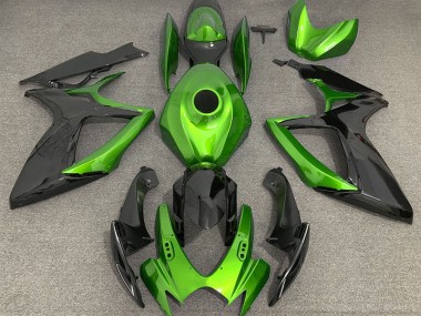 2006-2007 Light Green and Black GSXR 600-750 Fairings