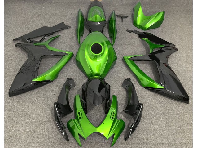 2006-2007 Light Green and Black GSXR 600-750 Fairings