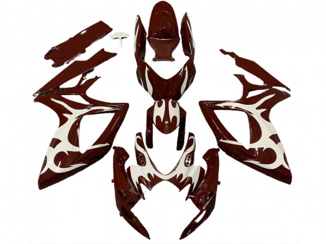 2006-2007 Maroon and White GSXR 600-750 Fairings 2006-2007 Maroon and White GSXR 600-750 Fairings
