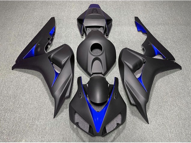 2006-2007 Matte Black and Blue CBR1000RR Fairings 2006-2007 Matte Black and Blue CBR1000RR Fairings