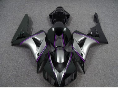 2006-2007 Silver with Dark Purple Pin Stripe CBR1000RR Fairings