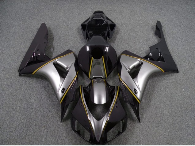 2006-2007 Silver with Yellow Pin Stripe CBR1000RR Fairings