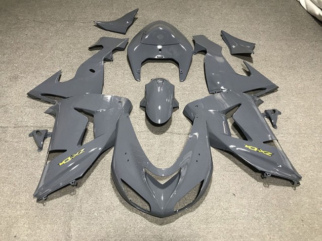 2006-2007 Smooth Grey & Yellow ZX10R Fairings 2006-2007 Smooth Grey & Yellow ZX10R Fairings