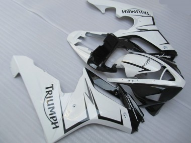 2006-2008 White Silver and Black Daytona 675 Fairings