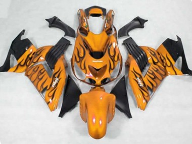 2006-2011 Yellow Black Flame ZX14R Fairings