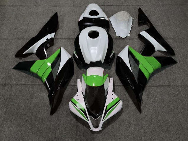 2007-2008 Black White and Green CBR600RR Fairings 2007-2008 Black White and Green CBR600RR Fairings