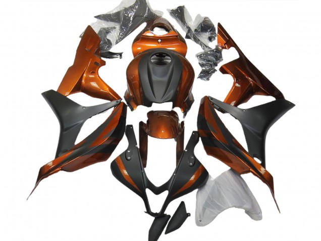 2007-2008 Burnt Orange and Matte Black CBR600RR Fairings