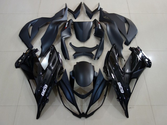 2007-2008 Gloss Black 636 Logo ZX6R Fairings 2007-2008 Gloss Black 636 Logo ZX6R Fairings