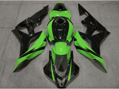 2007-2008 Gloss Black & Green CBR600RR Fairings
