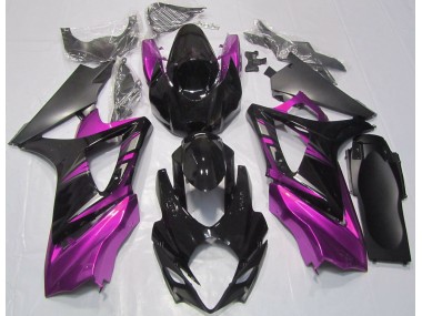 2007-2008 Gloss Black and Pink GSXR 1000 Fairings