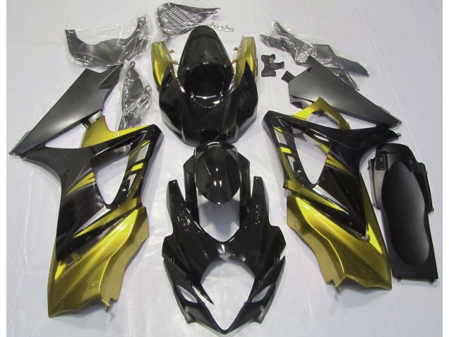 2007-2008 Gloss Black and Yellow GSXR 1000 Fairings 2007-2008 Gloss Black and Yellow GSXR 1000 Fairings