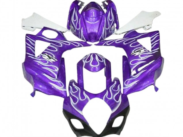 2007-2008 Gloss Purple and White Flame GSXR 1000 Fairings 2007-2008 Gloss Purple and White Flame GSXR 1000 Fairings