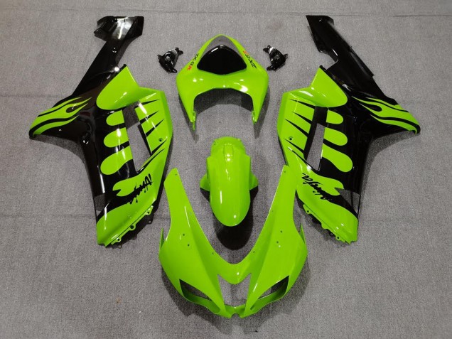 2007-2008 Green Flame ZX6R Fairings 2007-2008 Green Flame ZX6R Fairings