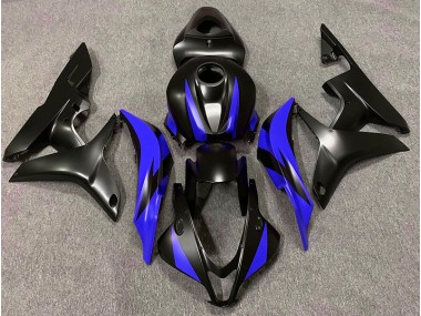 2007-2008 Matte Black & Blue Design CBR600RR Fairings