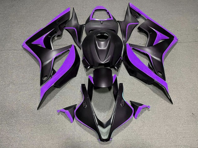 2007-2008 Matte Black & Purple CBR600RR Fairings