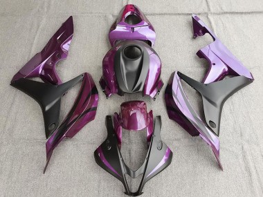 2007-2008 Purple and Matte Black CBR600RR Fairings