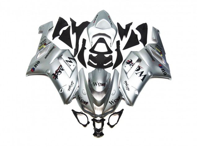 2007-2008 Silver West Gloss ZX6R Fairings