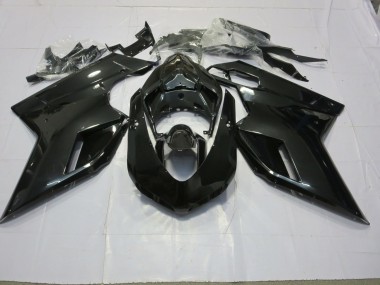 2007-2014 Gloss Black Ducati 848 1098 1198 Fairings