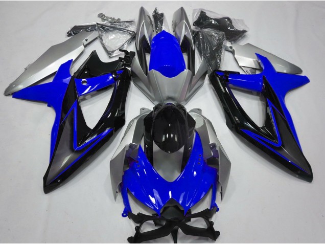 2008-2010 Blue and Silver GSXR 600-750 Fairings