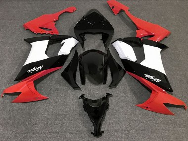 2008-2010 Gloss Red Black and White ZX10R Fairings