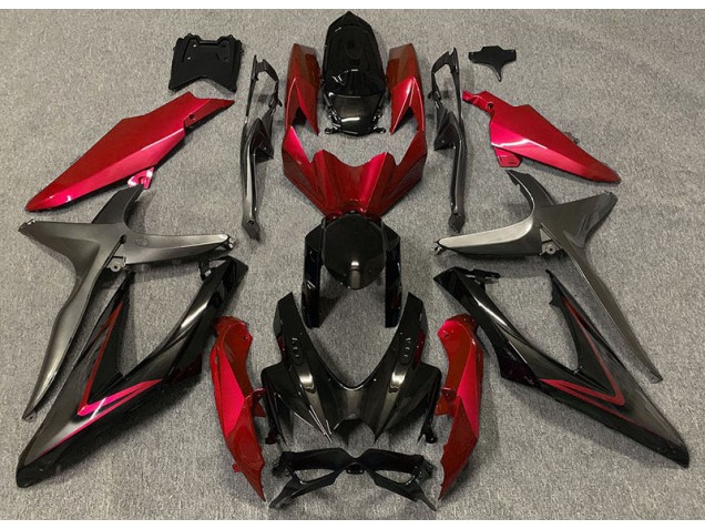 2008-2010 Gloss Red & Green R GSXR 600-750 Fairings