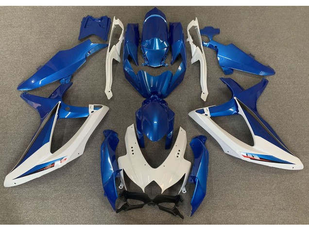 2008-2010 OEM Style Blue and White GSXR 600-750 Fairings