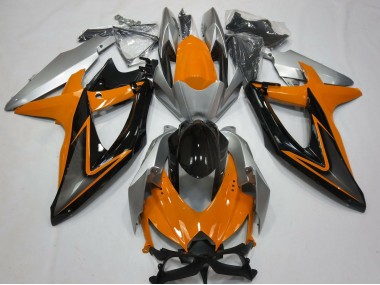 2008-2010 Orange and Silver GSXR 600-750 Fairings