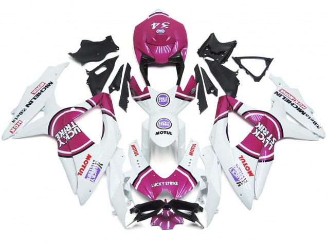 2008-2010 Pink 34 Lucky Strike GSXR 600-750 Fairings 2008-2010 Pink 34 Lucky Strike GSXR 600-750 Fairings