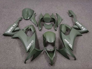 2008-2010 US Army Matte Green ZX10R Fairings