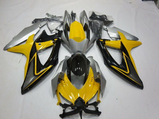 2008-2010 Yellow Black GSXR 600-750 Fairings