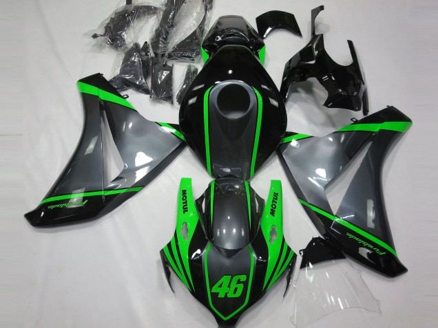 2008-2011 Grey Motul & Green CBR1000RR Fairings