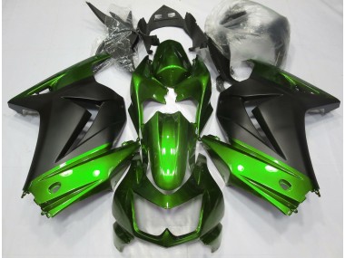 2008-2012 Green and Matte Black Ninja 250 Fairings