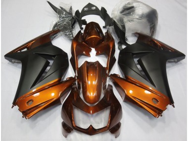 2008-2012 Orange and Matte Black Ninja 250 Fairings