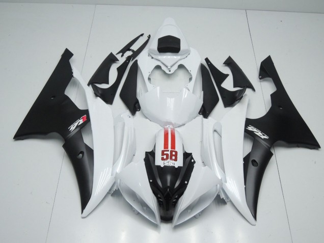 2008-2016 58 Sic White and Black R6 Fairings