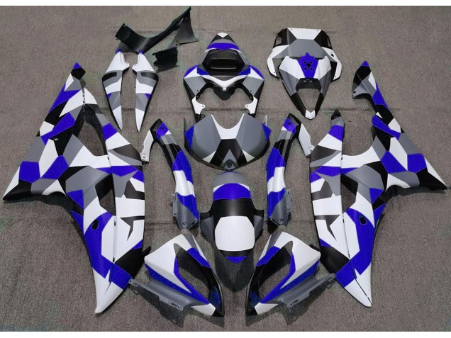 2008-2016 Blue Camo Plain R6 Fairings