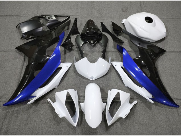 2008-2016 Custom Blue Black and White R6 Fairings